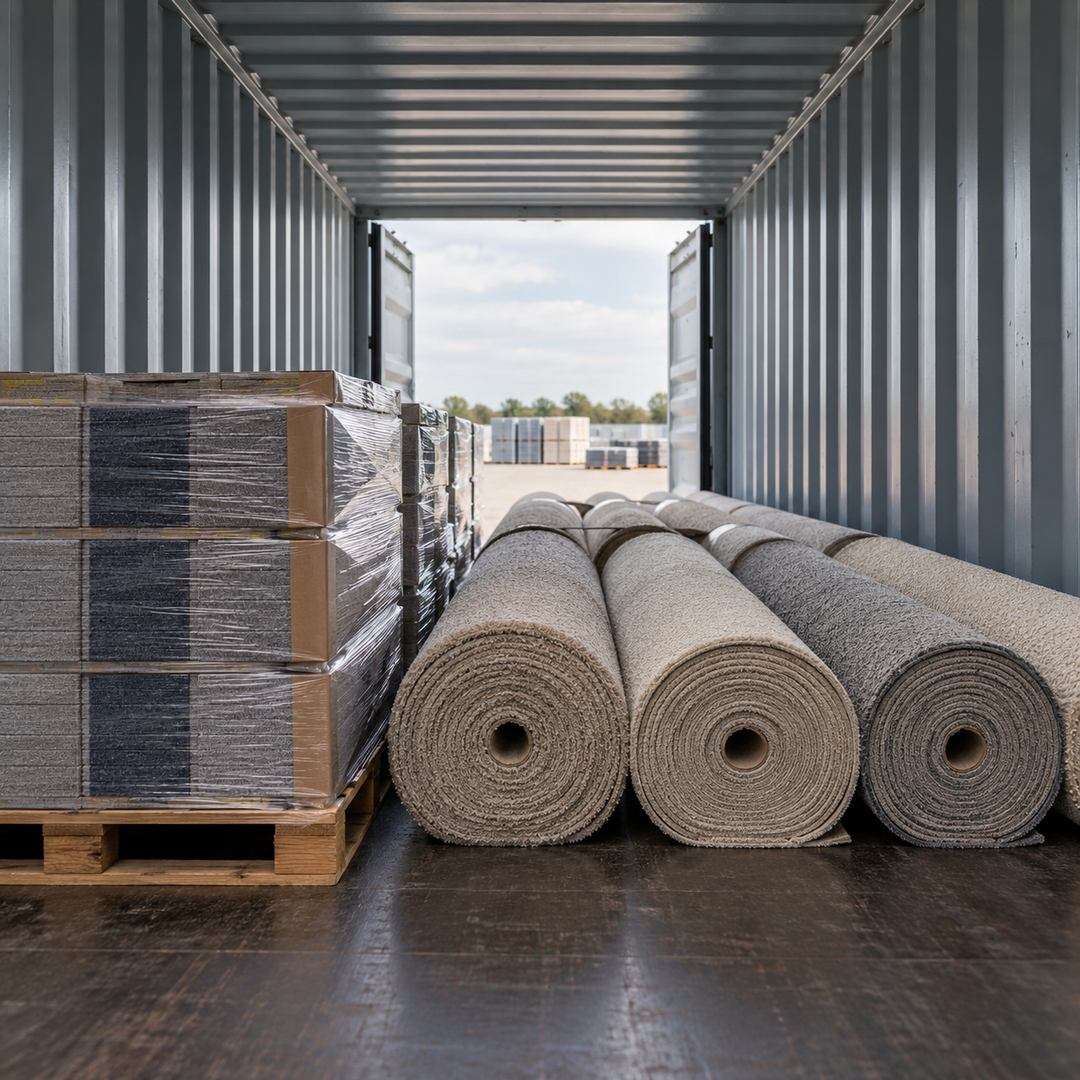 Có bao nhiêu mét vuông thảm vừa vặn trong một container 40ft?