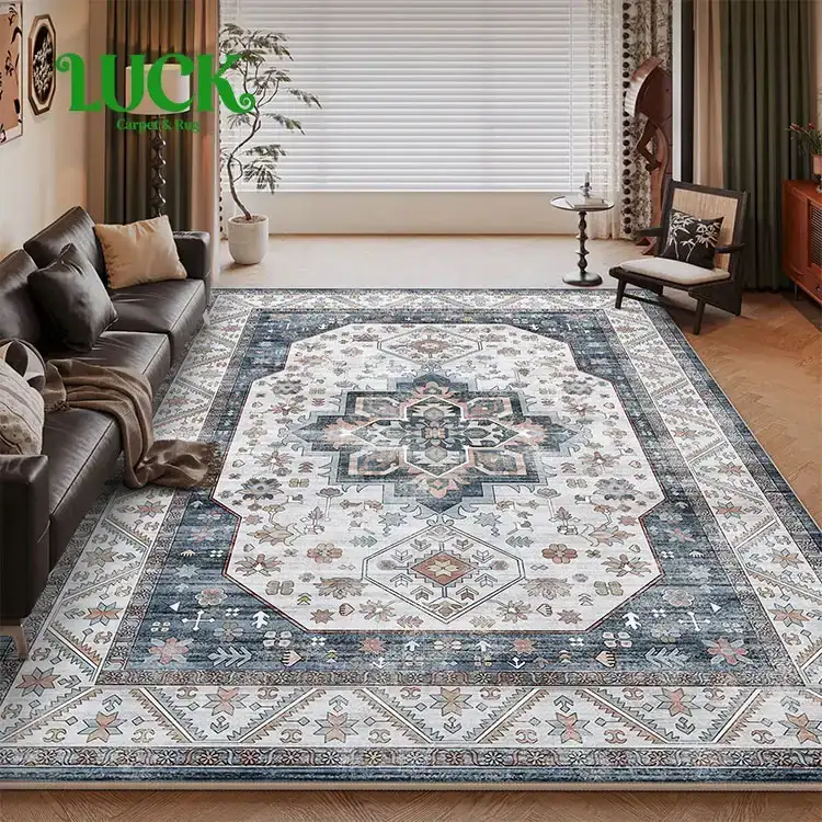 Thảm in bằng vải polyester có mặt sau bằng bông