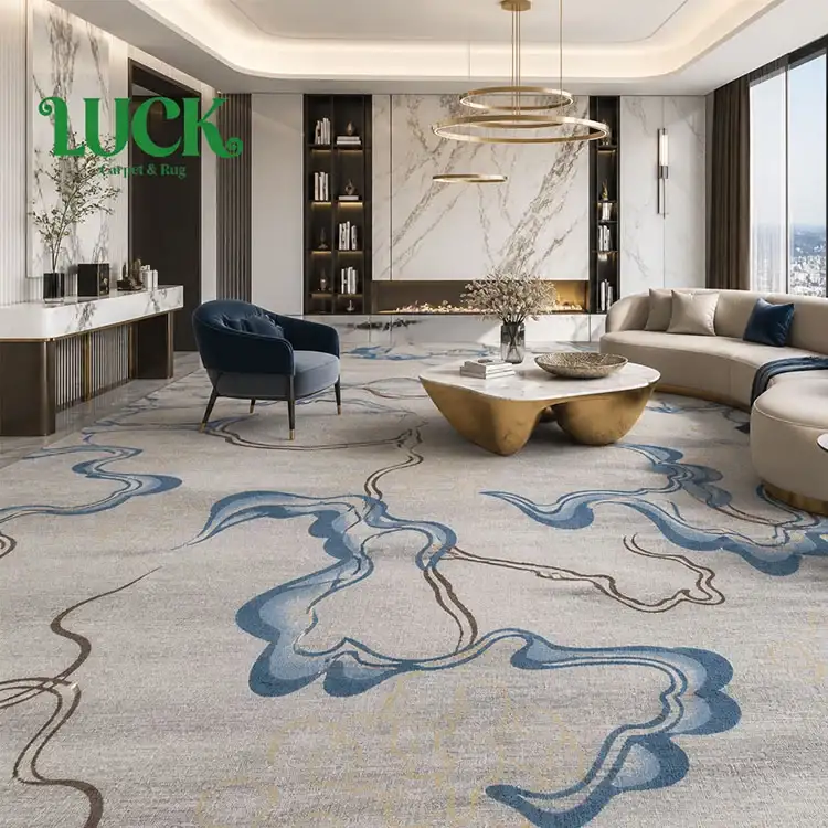 Thảm len in từ tường đến tường cho nơi sang trọng